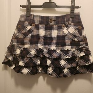 Burberry Blue Label mini skirt frill plaid size 36 XS Japan exclusive